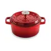 Image de Cocotte en fonte ronde 20 cm 2,3 L rouge Mathon