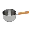 Image de Casserole inox manche bois Natural'Inox 16 cm Mathon