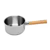 Image de Casserole inox manche bois Natural'Inox 18 cm Mathon
