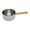 Image de Casserole inox manche bois Natural'Inox 20 cm Mathon