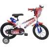 Image de SKATE Vélo Enfant 16'' garçon, Blanc avec Stickers Bleus et Rouges