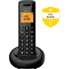 Image de ALCATEL E260 - Téléphone Fixe sans Fil DECT - Design Compact - Grand Écran Rétroéclairé - Mains Libres - Fonction Blocage des Appels Indésirables - Noir