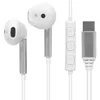 Image de Waytex Écouteurs Filaire USB-C Intra-Auriculaires Universels   Compatible Toutes Marques Mobiles, Tablettes et PC   Réduction de Bruit, Commandes Volume & Micro, Main Libre - Câble 1,2 m   Blancs