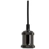 Image de Xanlite Douille suspension - Suspension ampoule - fil Électrique pour suspension - Ampoule prise electrique - Suspension à Douille Noire - Style vintage - Noir - SDVEB