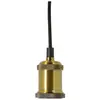 Image de Xanlite Douille suspension - Suspension ampoule - fil Électrique pour suspension - Ampoule prise electrique - Suspension à douille dorée - Style vintage - SDVEG