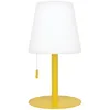 Image de Xanlite, Lampe à Poser POP Abat-Jour Métal Rechargeable USB, Température de Couleur Réglable, Résistante IP44, Nomade avec Autonomie Longue Durée, Moutarde
