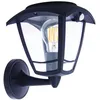 Image de Xanlite Applique Murale Solaire Rétro Noire LED avec Détecteur de Mouvement, IP44, 400 Lumens, 3000K Blanc Chaud, Autonomie 33h   Éclairage Décoratif Solaire Intelligent pour Jardin ou Terrasse