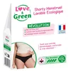 Image de Love & Green - Shorty Menstruel Lavable Taille XXL (46) - Pour femmes - Gestion quotidienne de l'incontinence - Confort supplémentaire - Coton pour la peau