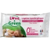 Image de LOVE & GREEN Lingettes écologiques à l'eau - fibres 100% d'origine naturelle - 56 lingettes