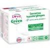 Image de Love & Green Serviettes hygiéniques, écologiques et hypoallergéniques - certifiées Ecolabel et Dermatest - "SUPER" x 12 : Sans colorant, parfum, allergènes