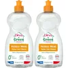 Image de Love & Green Home Liquide Vaisselle mains écologique certifié Dermatest et Ecodétergent par Ecocert. Ultra-dégraissant parfum fleur d'oranger - Fabriqué en France - 500ml (Lot de 2)