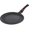 Image de Kamberg - Poêle à crêpe / Crêpière 28 cm - Manche Amovible - Fonte d'Aluminium - Revêtement Type Pierre - Tous Feux dont Induction - Sans PFOA - 0008051, Noir