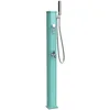 Image de Formidra - Douche Solaire 20 L pour Utilisation en Extérieur de Jardin, Piscine ou Spa - Robinet à Pied, Mitigeur et Douchette Amovible - Aluminium - Vert Opaline - Jolly Go2