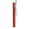 Image de Formidra - Douche Solaire 20 L pour Utilisation en Extérieur de Jardin, Piscine ou Spa - Robinet à Pied, Mitigeur et Douchette Amovible - Aluminium - Terracotta - Jolly Go2