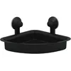 Image de MSV Etagère Panier d'angle de Douche à ventouses PVC Noir Mat
