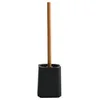 Image de MSV Kamla Brosse WC avec récipient hygiénique Noir Mat Bambou