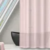 Image de MSV Rideau de Douche Polyester Romana 180x180cm Rose Clair Transparent