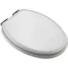 Image de MSV - Abattant WC MDF Blanc - Charnières Zinc - Fermeture Lente - Robuste et Facile d'Entretien - Accessoire de Toilettes - Facile à Nettoyer - Accessoires de Toilettes