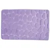 Image de MSV - Tapis de Bain Microfibre Pebble - Sécurité Renforcée - Base Antidérapante - Usage Salle de Bain - Public Cible : Enfants et Personnes Âgées - 40 x 60 cm - Couleur Lavande