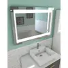 Image de AURLANE Miroir Salle de Bain LED Auto-éclairant Chronos 100x70x4.5cm