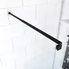 Image de AURLANE Barre de Fixation Extensible 70-100cm Noir Mat pour Douche a l'italienne - Fixation Murale