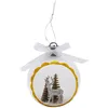 Image de WERKA PRO Boule de Renne Lumineuse - LED Blanc Chaud - Blanc Pailleté avec Liseré Doré - 10 x 8 x 12 cm - Ruban de Suspension Inclus - Fonctionne à Piles - Usage Intérieur