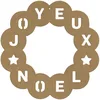 Image de COURONNE RONDS JOYEUX NOEL - 6 MM - 37x37 CM certifié PEFC 100%