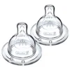 Image de Dodie Tétine Plate Anti-Colique Sensation+ Transparent 0-6 Mois Débit 2 (Lot de 3)