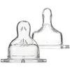 Image de Dodie Tétine Plate Anti-Colique Sensation+ Débit 3 Transparent 6+ Mois (Lot de 2)