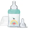 Image de DODIE Biberon Spécial Naissance Tétine Plate + Tétine Ronde 150mL 0-6 mois Débit 1 - Vert