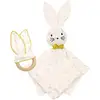 Image de Leafy Bunny box doudou + anneau de dentition Blanc/Jaune