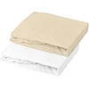 Image de Ensemble de 2 Draps-housses en jersey Blanc / Nude