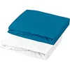 Image de DOMIVA LOT 1 ALESE PU + 1 Drap Housse 070X140 Blanc/Canard