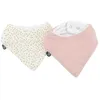 Image de DOMIVA - LOT X2 BAVOIRS BANDANA MOUSSELINE TU VIEUX ROSE POIS EN GAZE DE COTON