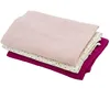 Image de DOMIVA - LOT 3 LANGES EN GAZE DE COTON : 1 IMPRIME + 2UNI ROSE GRENADINE 60x60 cm 1 IMPRIME + 2UNI ROSE GRENADINE