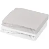 Image de Lot de 2 draps housses en coton Blanc / Souris
