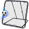 Image de Leogreen Filet de Rebond de Football Ajustable Angle réglables rebondeur, Rebondisseur Football Adolescents Pliable Cible Sardines de Fixation fournies 124x124cm