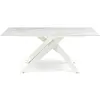 Image de CONCEPT1 Cruise céramique effet marbre blanc 180x90x76 cm CRUISE-TR18002