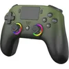 Image de Subsonic - Manette LED sans Fil PS5 Verte avec Palettes et LED Programmables - Fonction Vibration et Pavé Tactile - Manette Gaming Compatible Playstation 5 et PC - Verte