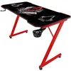 Image de Subsonic - Bureau Gaming Ergonomique Finition Carbone avec Tapis de Souris XXL Assassin’s Creed pour PC Gamer - Licence Officielle Ubisoft  Plateau Noir et piètement Rouge