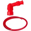 Image de cyclingcolors Antiparasite capuchon de bougie et câble allumage Ø7mm 1m connecteur étanche moteur moto scooter quad tondeuse tracteur mobylette dirt bike, Rouge