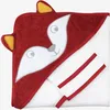 Image de Trois Kilos Sept - Set de Bain Bébé : Cape de Bain 70x70cm + Gant Renard - 100% Coton - Mixte - Naissance
