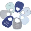 Image de Lot de 7 bavoirs naissance Bleu