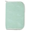 Image de Trois Kilos Sept - Protège Carnet de Santé Bébé - Maternité - Naissance - Fermeture Zippée - Rabats Intérieurs - Vert D'Eau - Liseré Beige - Motifs Océan - 25x17,5 cm