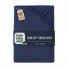 Image de Trois Kilos Sept - Drap Housse Bébé - 100% Coton Jersey Extensible - Doux & Confortable - Bords Elastiqués - Label Oeko-TEX® Standard 100 - Marine - 60x120 cm - Lot de 1