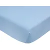 Image de Trois Kilos Sept - Drap Housse Bébé - 100% Coton Jersey Extensible - Doux & Confortable - Bords Elastiqués - Label Oeko-TEX® Standard 100 - Bleu Ciel - 60x120 cm - Lot de 1