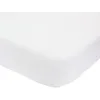 Image de Trois Kilos Sept - Drap Housse Bébé - 100% Coton Jersey Extensible - Doux & Confortable - Bords Elastiqués - Label Oeko-TEX® Standard 100 - Blanc - 60x120 cm - Lot de 1
