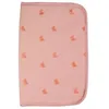 Image de Trois Kilos Sept - Protège Carnet de Santé Bébé - Rabats et Fermeture Zippée - Jacquard Petit Lapin - Rose Terre de Sienne - 17,5x32 cm