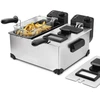 Image de H.KOENIG DFX600 Friteuse double bac 2x3L - 3600W - 2 thermostats indépendants - Paniers amovibles - Filtres anti-odeurs - Acier
