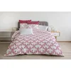 Image de Home Linge Passion | Housse de Couette - 3 Pièces | 100% Coton - 57 Fils | 2 Personnes - 220x240 cm | Frise Bordeaux, Blanc
